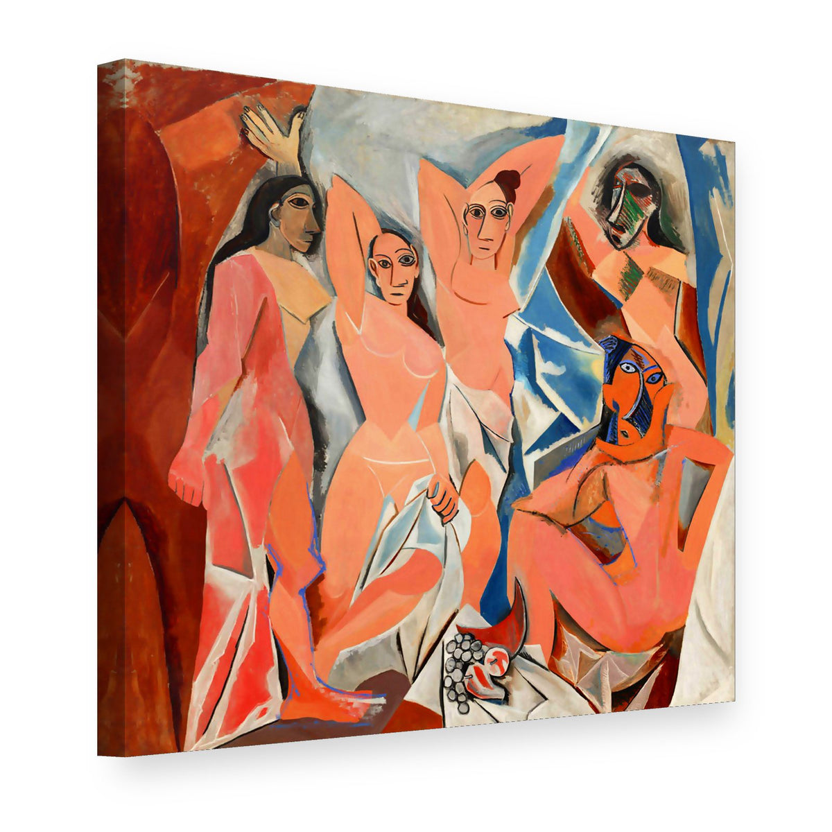 Obraz na plátně Avignonské slečny – Pablo Picasso, 3D pohled