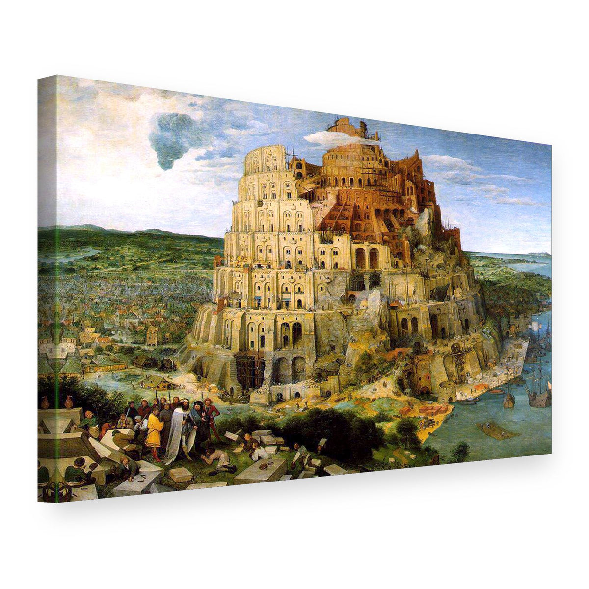 Obraz na plátně Babylonská věž – Pieter Bruegel, 3D pohled