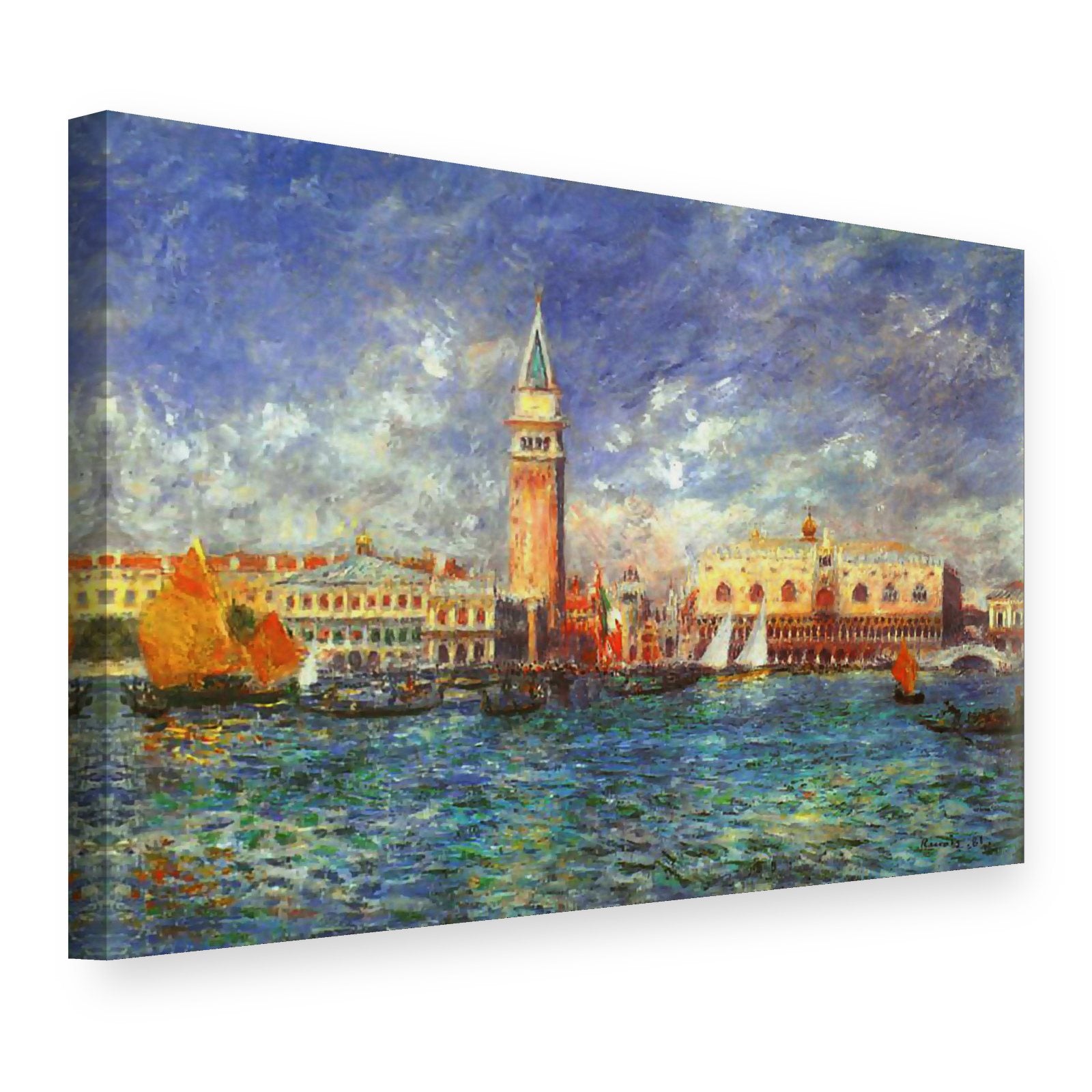 Obraz na plátně Dóžecí palác v Benátkách – Pierre-Auguste Renoir, 3D pohled