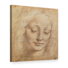 Obraz na plátně Hlava ženy III – Leonardo da Vinci, 3D pohled