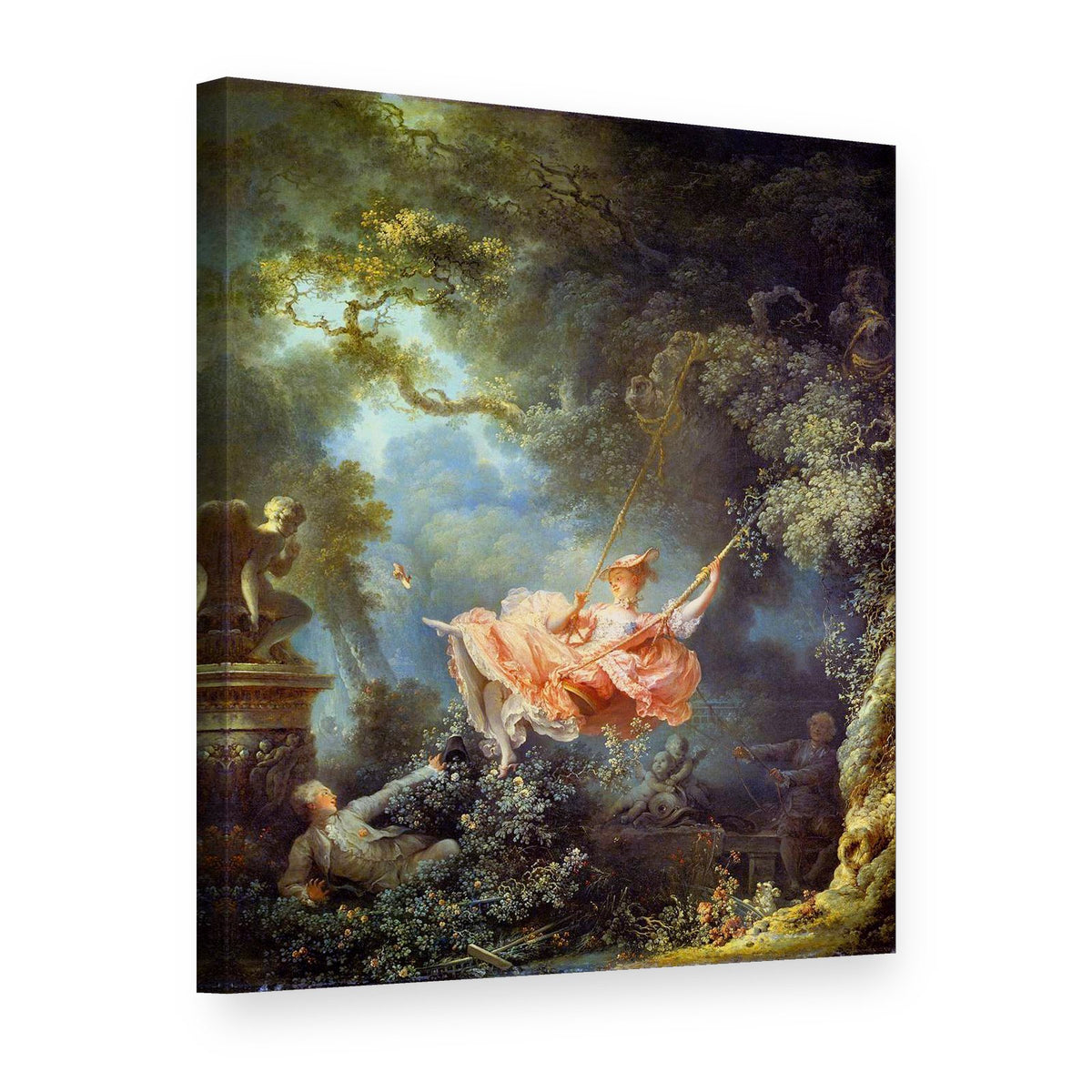Obraz na plátně Houpačka – Jean-Honoré Fragonard, 3D pohled
