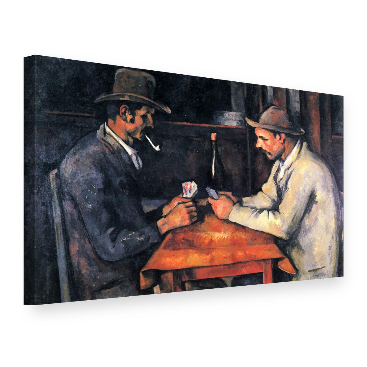 Obraz na plátně Hráči karet – Paul Cézanne, 3D pohled