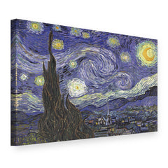 Obraz na plátně Hvězdná noc – Vincent van Gogh, 3D pohled