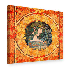 Obraz na plátně Jaro – Alfons Mucha, 3D pohled
