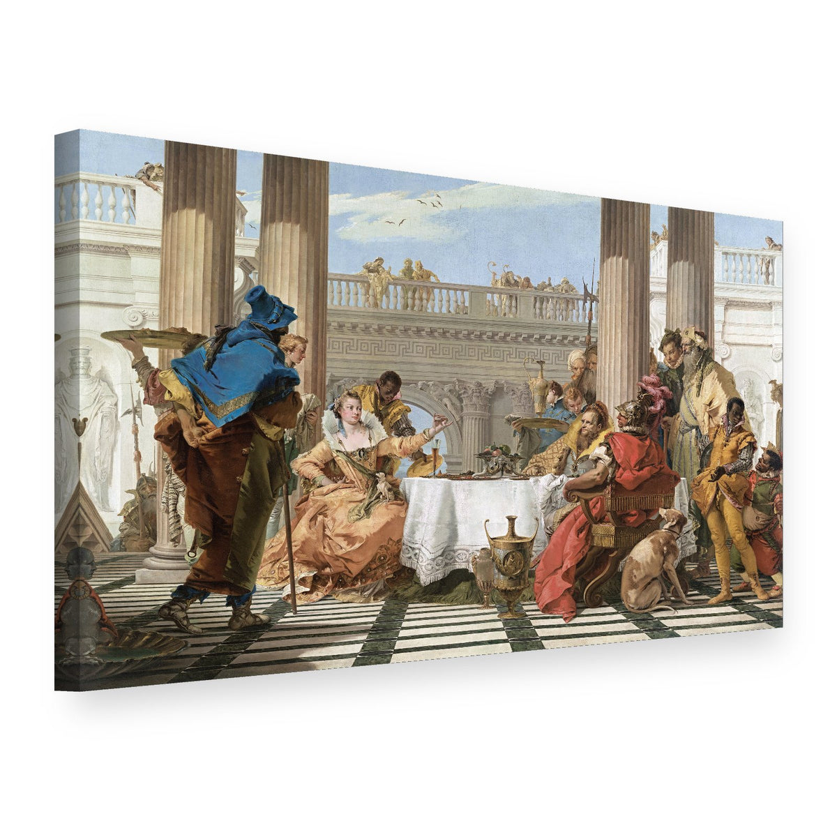 Obraz na plátně Kleopatřina hostina – Giambattista Tiepolo, 3D pohled