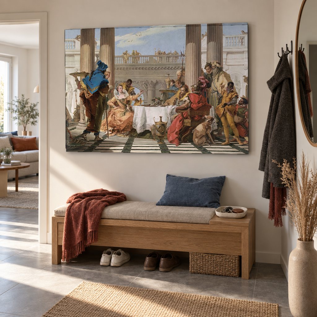 Obraz na plátně Kleopatřina hostina – Giambattista Tiepolo v předsíni