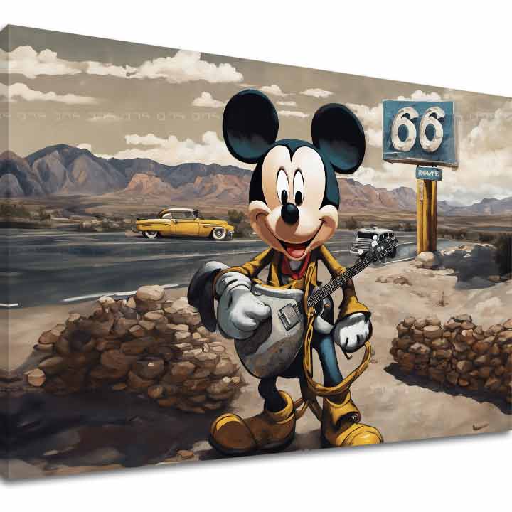 Obraz na plátně - Kytarista Mickey Mouse - obrázek 2