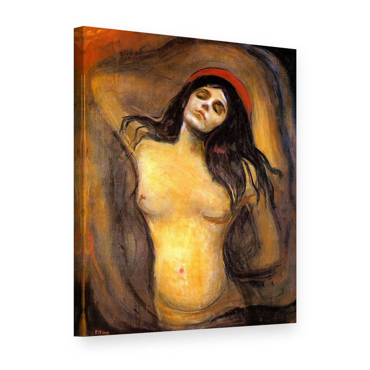 Obraz na plátně Madona – Edvard Munch, 3D pohled