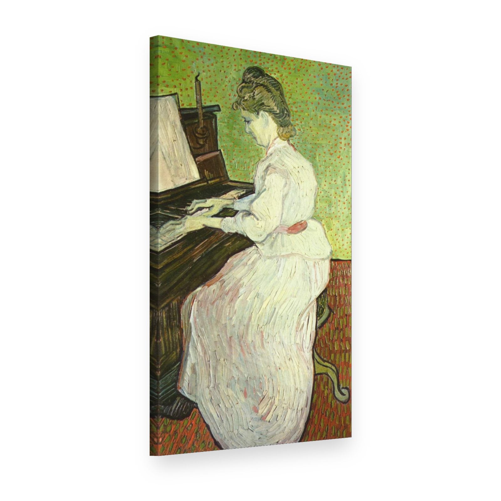 Obraz na plátně Marguerite Gachetová u klavíru – Vincent van Gogh, 3D pohled