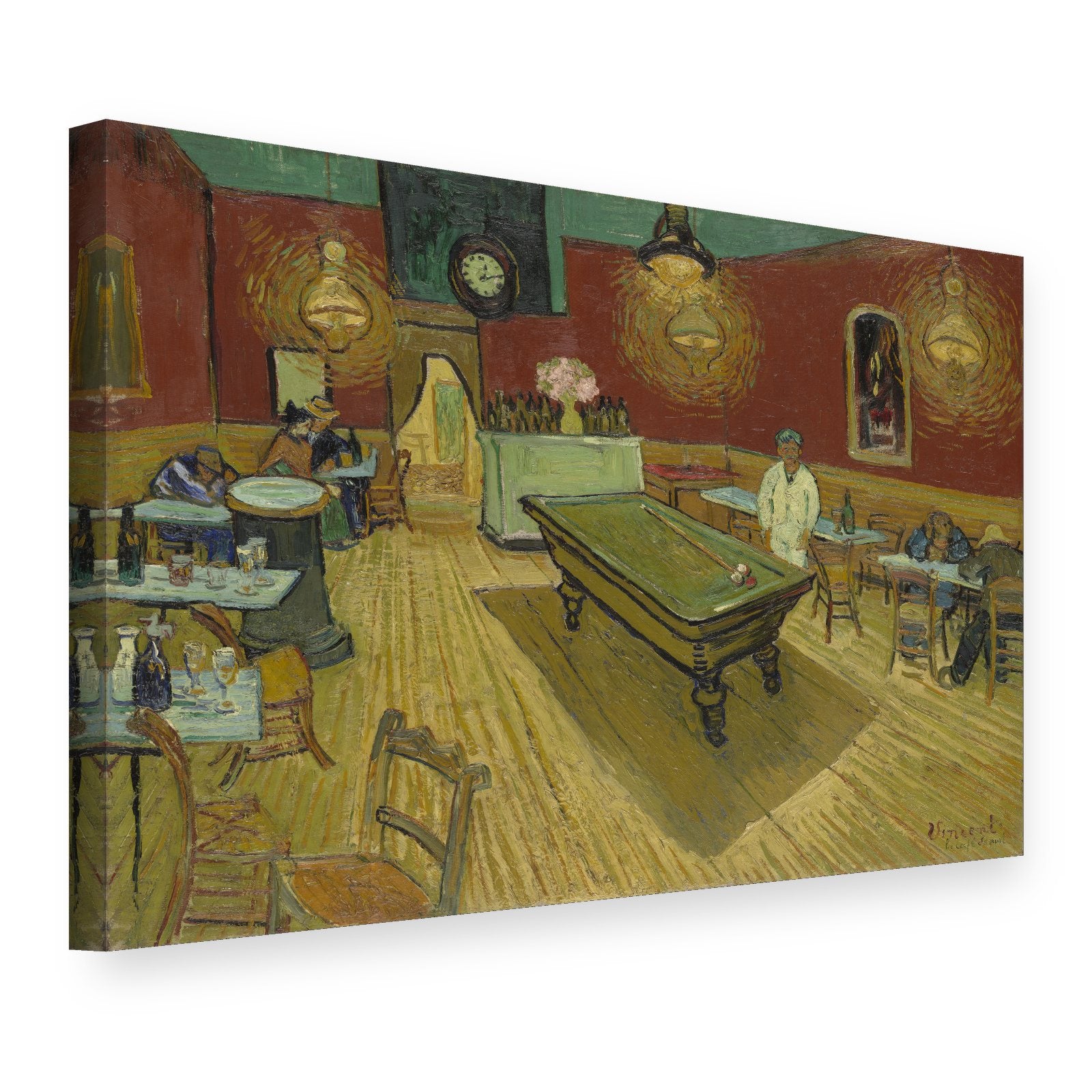 Obraz na plátně Noční kavárna – Vincent van Gogh, 3D pohled
