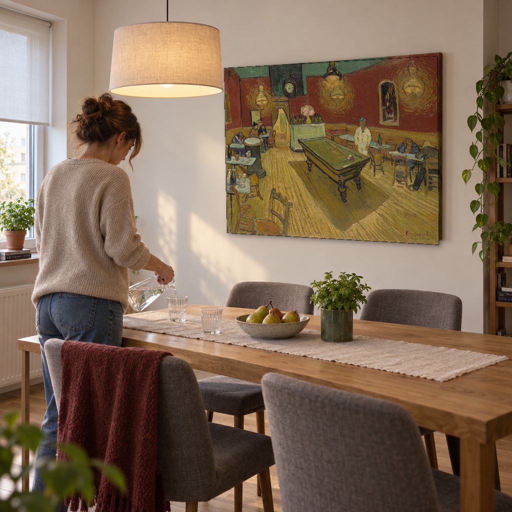 Obraz na plátně Noční kavárna – Vincent van Gogh v jídelně