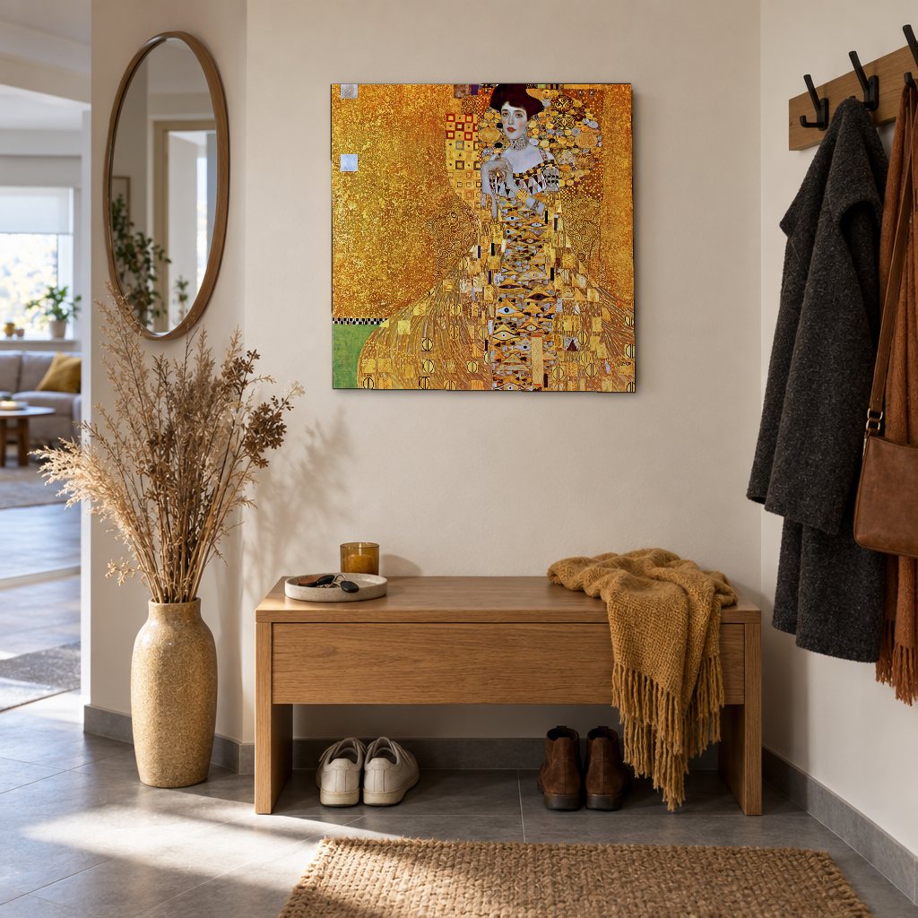 Obraz na plátně Portrét Adele Bloch-Bauerové – Gustav Klimt v předsíni