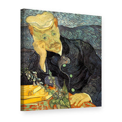Obraz na plátně Portrét doktora Gacheta – Vincent van Gogh, 3D pohled