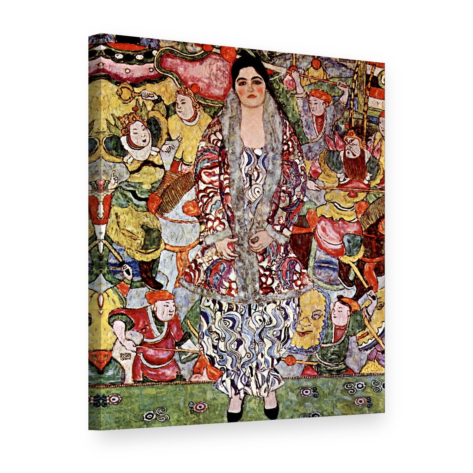 Obraz na plátně Portrét Friederike Marie Beerové – Gustav Klimt, 3D pohled