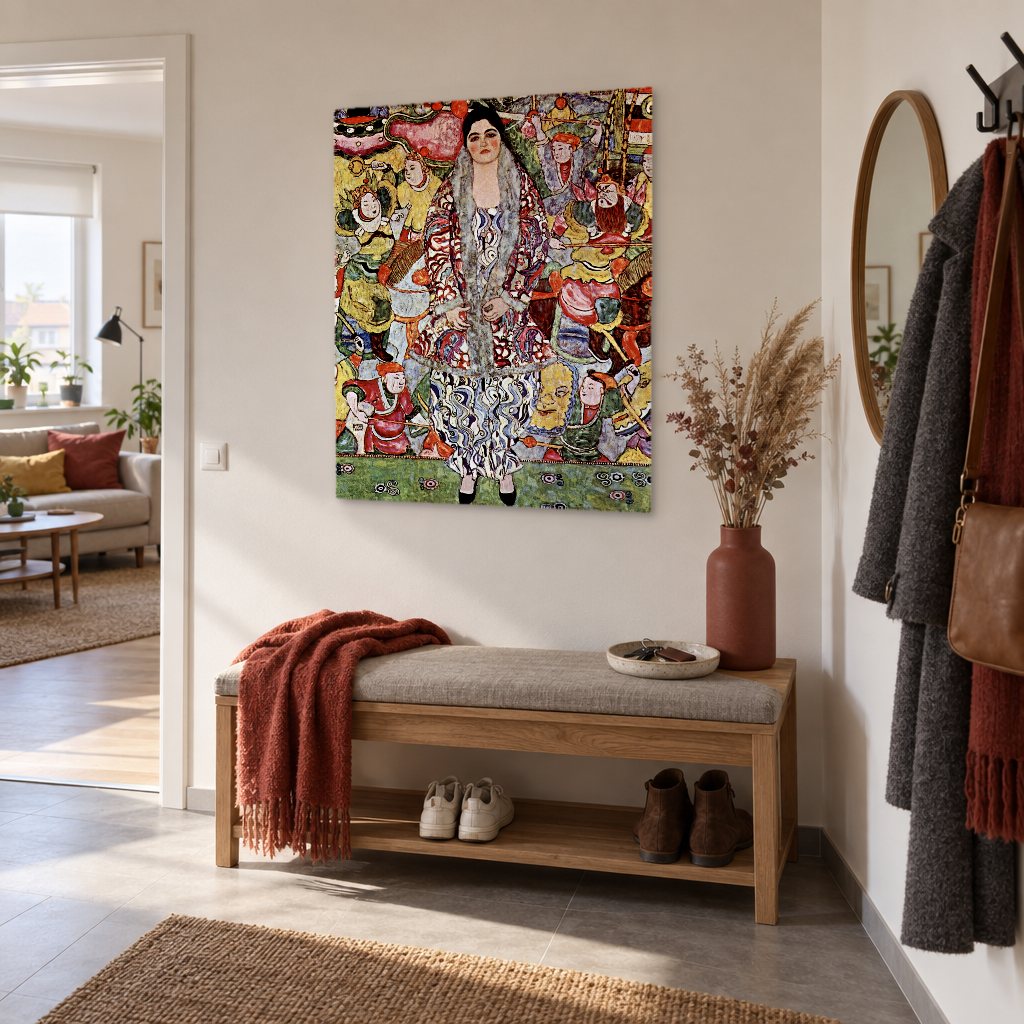 Obraz na plátně Portrét Friederike Marie Beerové – Gustav Klimt v předsíni