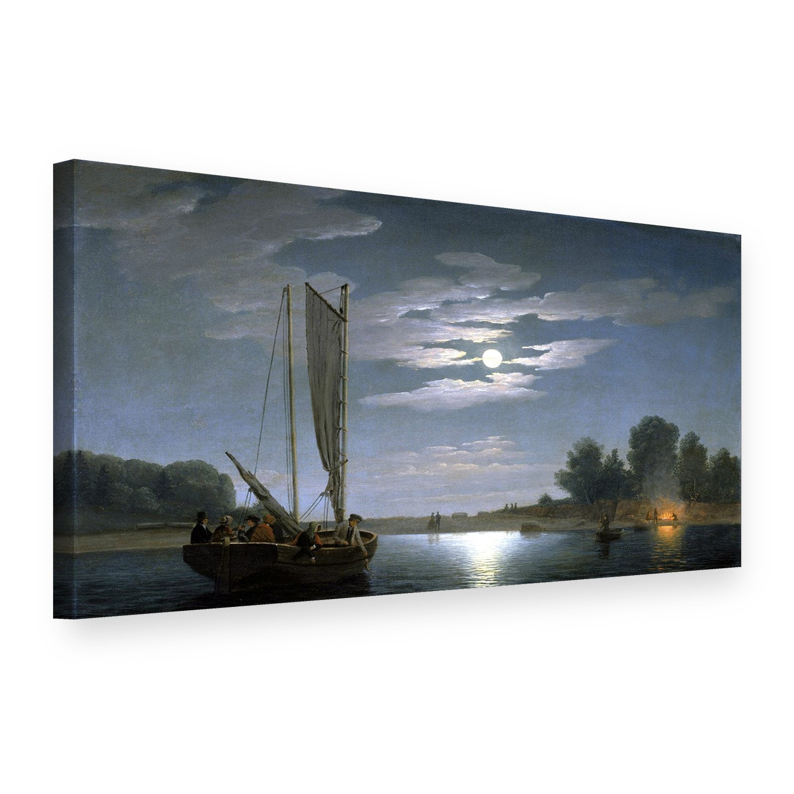 Obraz na plátně Rybáři na moři – Fitz Henry Lane, 3D pohled