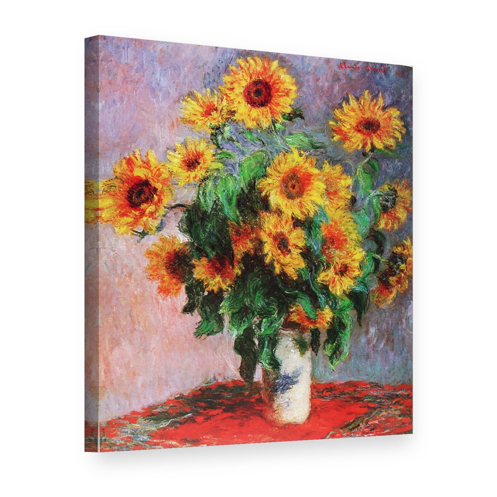 Obraz na plátně Slunečnice – Claude Monet, 3D pohled