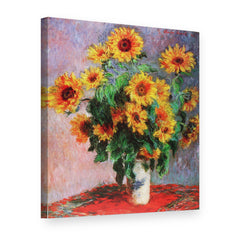 Obraz na plátně Slunečnice – Claude Monet, 3D pohled