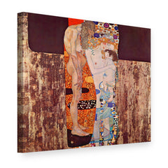 Obraz na plátně Tři věky ženy – Gustav Klimt, 3D pohled