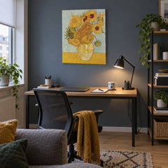 Obraz na plátně Váza s dvanácti slunečnicemi – Vincent van Gogh v pracovně