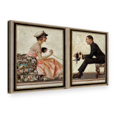 Obraz na plátně Zamilovaní ptáčci – J. C. Leyendecker, 3D pohled
