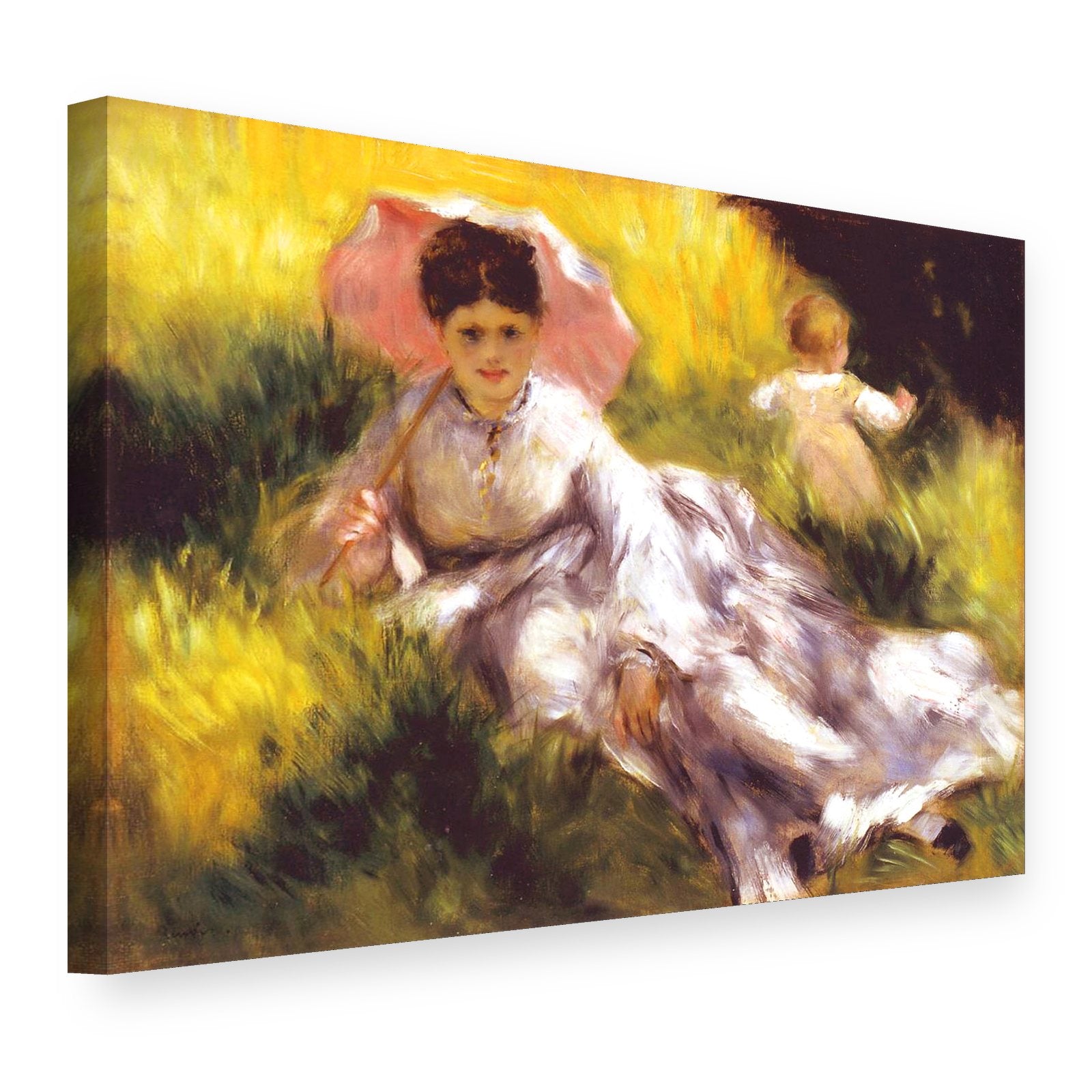 Obraz na plátně Žena se slunečníkem – Pierre-Auguste Renoir, 3D pohled