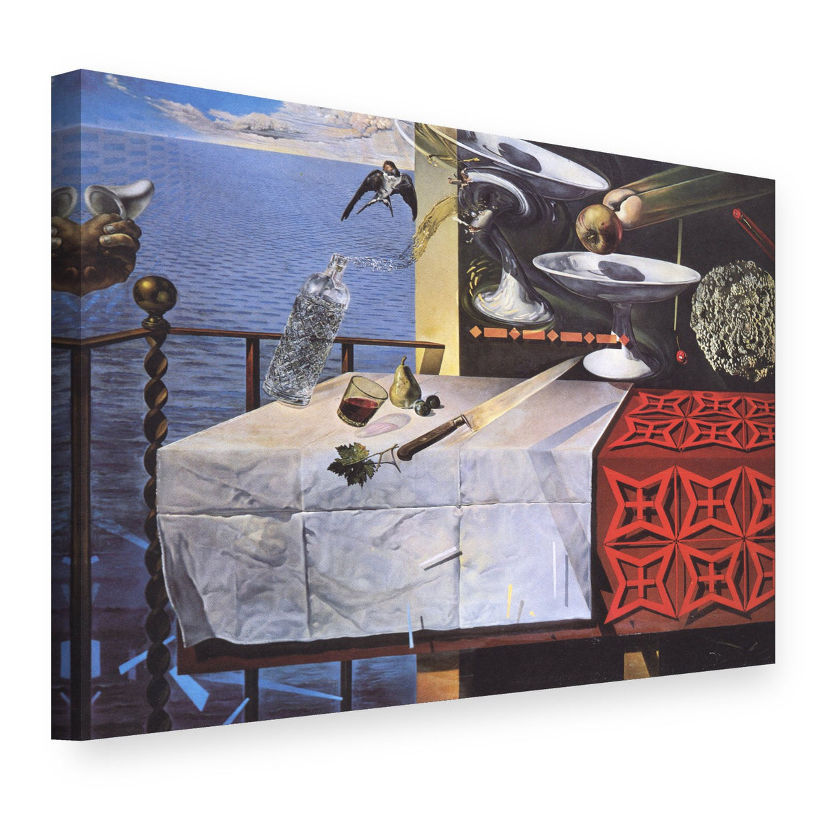 Obraz na plátně Živé zátiší – Salvador Dalí, 3D pohled