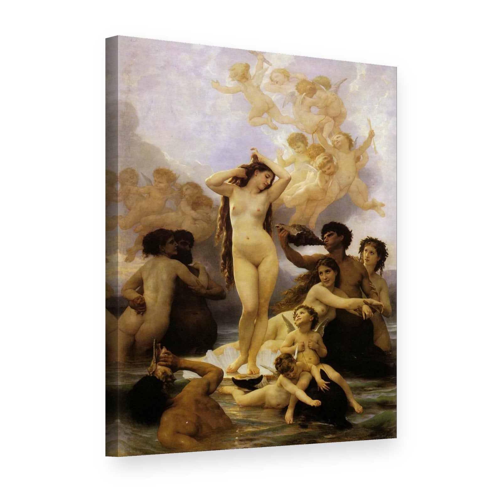 Obraz na plátně Zrození Venuše – William Bouguereau, 3D pohled