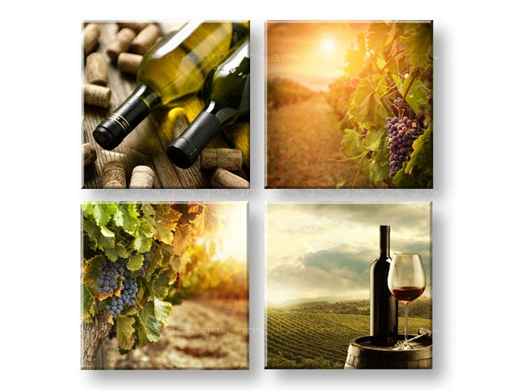 Nástěnná malba Setkání ve vinici 4 díly XOBKOL16E42