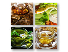 Nástěnný obraz Čaj čas, 4 díly XOBKOL18E42