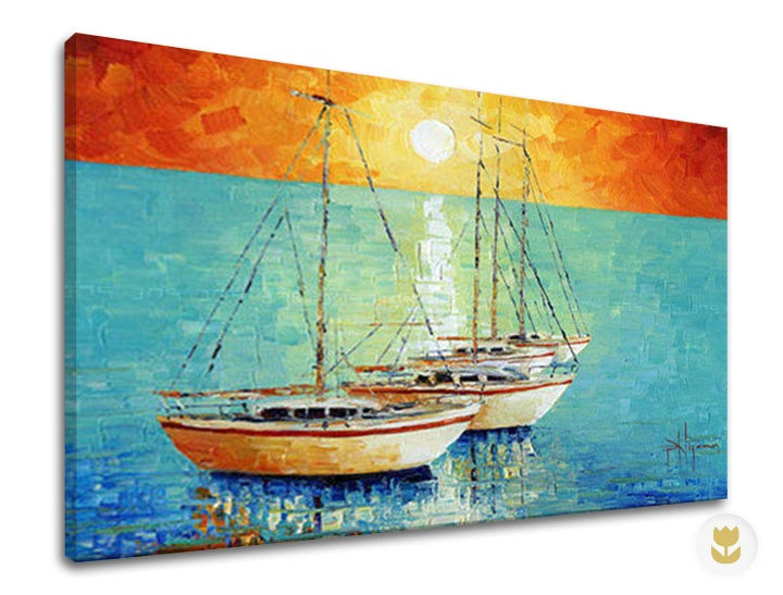 Autorská reprodukce na plátně LODĚ