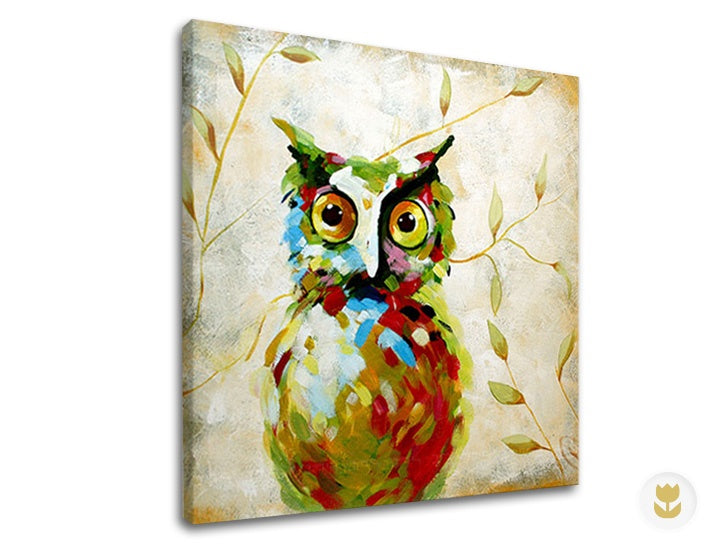 Autorská reprodukce na plátně Sova XOBDA015E1