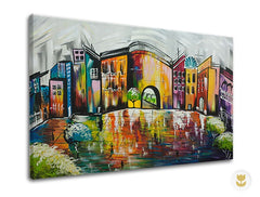 Autorská reprodukce na plátně MESTO XOBFB540E1