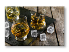 Klasický obraz na plátně s motivem DRINK S LADOM v zlato-černých odstínech, sofistikovaná atmosféra, luxusní dojem, vhodný do kuchyně | Obraz na stěnu DRINK S LADOM_068-11 – hlavní