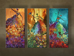 Ručně malovaný nástěnný obraz TANEČNÍCI FB235E3