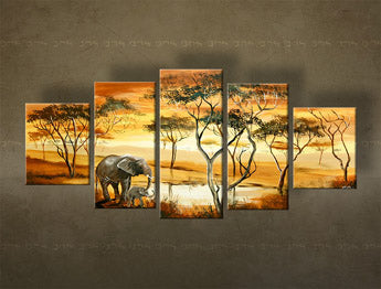 Ručně malované nástěnné umění AFRIKA FB395E5