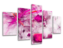5dílná nástěnná malba ABSTRAKT AB045E50