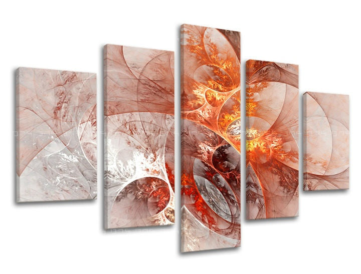 5dílná nástěnná malba ABSTRAKT AB053E50