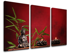 3dílná nástěnná malba FENG SHUI FS013E30