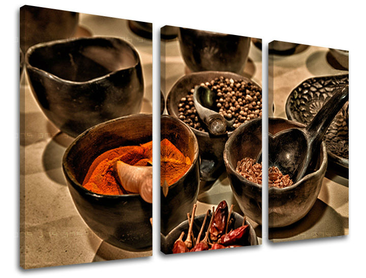 3dílná nástěnná malba KUCHYNĚ KU027E30