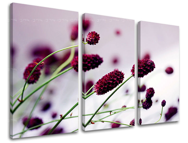 3dílná nástěnná malba KVĚTINY KV007E30