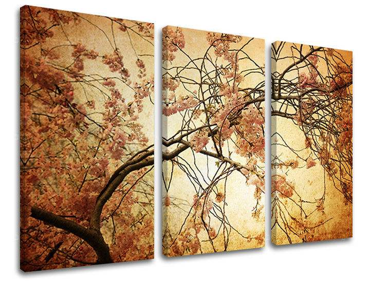 3dílná nástěnná malba KVĚTINY KV009E30