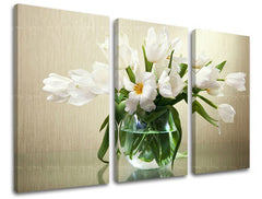 3dílná nástěnná malba KVĚTINY KV033E30