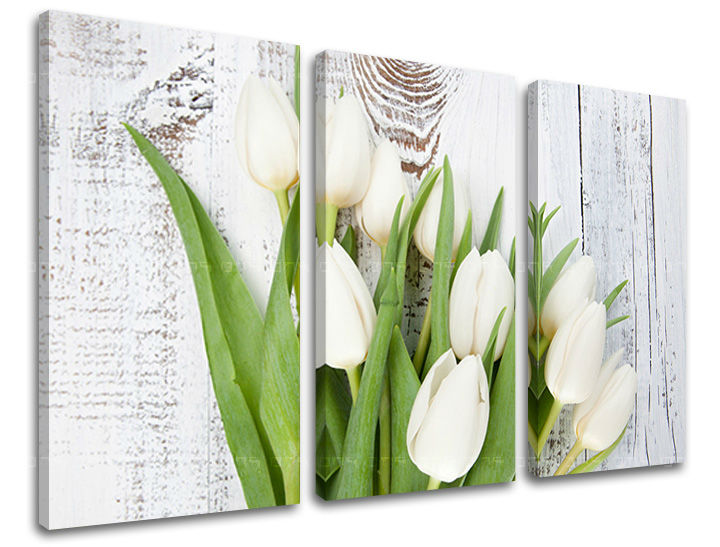 3dílná nástěnná malba KVĚTINY KV036E30