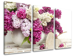 3dílná nástěnná malba KVĚTINY KV047E30