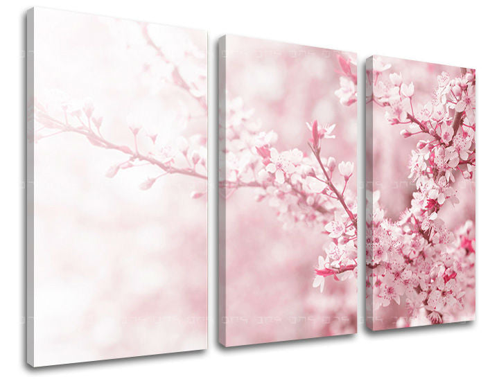 3dílná nástěnná malba KVĚTINY KV063E30