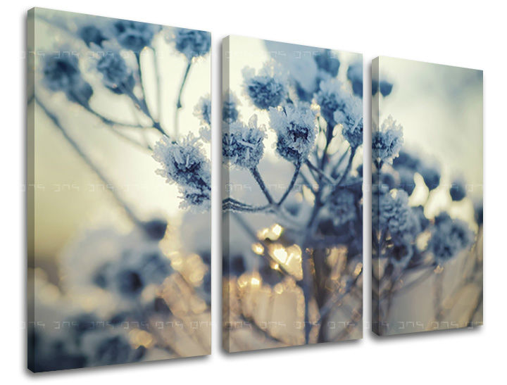 3dílná nástěnná malba KVĚTINY KV069E30