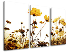 3dílná nástěnná malba KVĚTINY XOBKV143E30