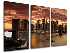 3dílná nástěnná malba CITY ME005E30