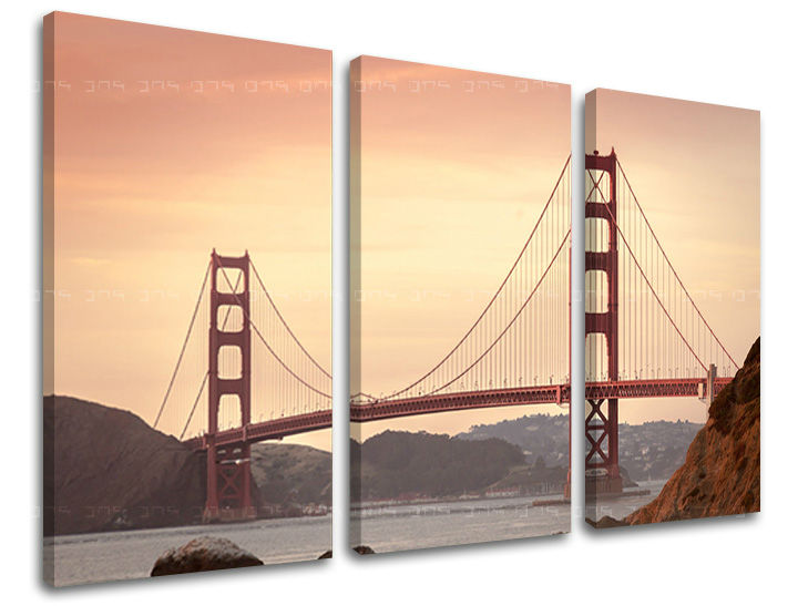 3dílná nástěnná malba MĚSTO / SAN FRANCISCO ME116E30